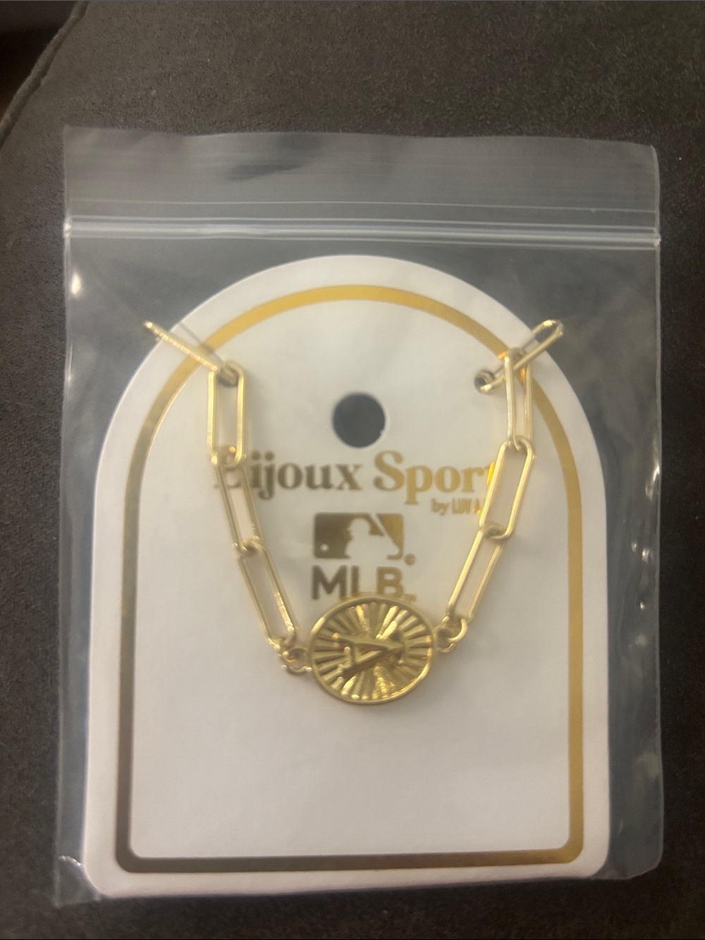 MLB Gold Compass-Link Bracelet by Bijoux Sport